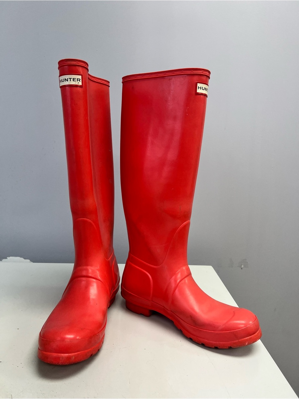 Hunter Tall Coral Rain / Work Boots Women’s 8